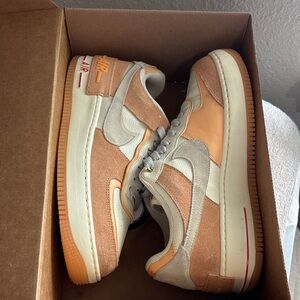 Nike Air Force 1 Low in Orange and Cream